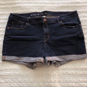 Jean shorts.